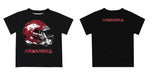 Arkansas Razorbacks Original Dripping Football Helmet Black T-Shirt by Vive La Fete - Vive La Fête - Online Apparel Store