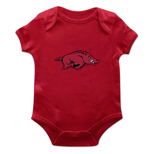 Arkansas Razorbacks Cotton Short Sleeve Bodysuit Red