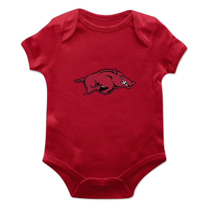 Arkansas Razorbacks Cotton Short Sleeve Bodysuit Red