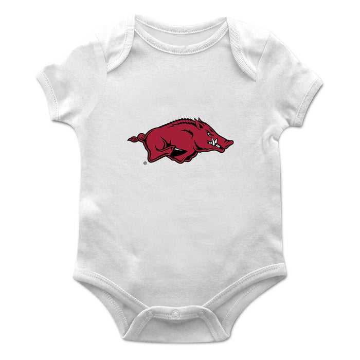 Arkansas Razorbacks Cotton Short Sleeve Bodysuit White