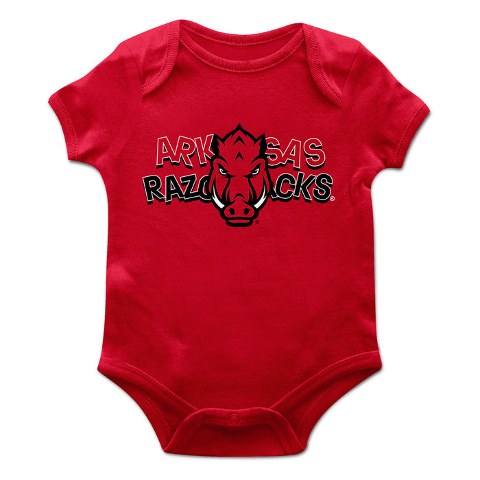 Arkansas Razorbacks Vive La Fete Infant Game Day Red Short Sleeve Bodysuit