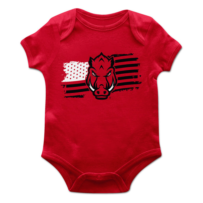 Arkansas Razorbacks Vive La Fete Infant Game Day Red Short Sleeve Bodysuit