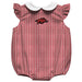 Arkansas Razorbacks Embroidered Red Gingham Angel Wing Sleeve Girls Baby Bubble