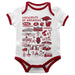 Arkansas Razorbacks Hand Sketched Vive La Fete Impressions Artwork Infant White Short Sleeve Onesie Bodysuit