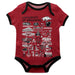 Arkansas Razorbacks Hand Sketched Vive La Fete Impressions Artwork Infant Cardinal Short Sleeve Onesie Bodysuit