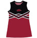 Arkansas Razorbacks Sleeveless Cheerleader A Line Dress Black and Red