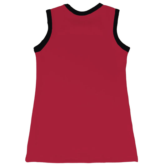 Arkansas Razorbacks Sleeveless Cheerleader A Line Dress Black and Red - Vive La Fête - Online Apparel Store