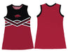 Arkansas Razorbacks Sleeveless Cheerleader A Line Dress Black and Red - Vive La Fête - Online Apparel Store