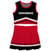Arkansas Razorbacks Vive La Fete Game Day Black and Red Sleeveless Chearleader Set