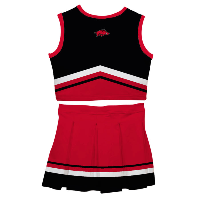 Arkansas Razorbacks Vive La Fete Game Day Black and Red Sleeveless Chearleader Set - Vive La Fête - Online Apparel Store