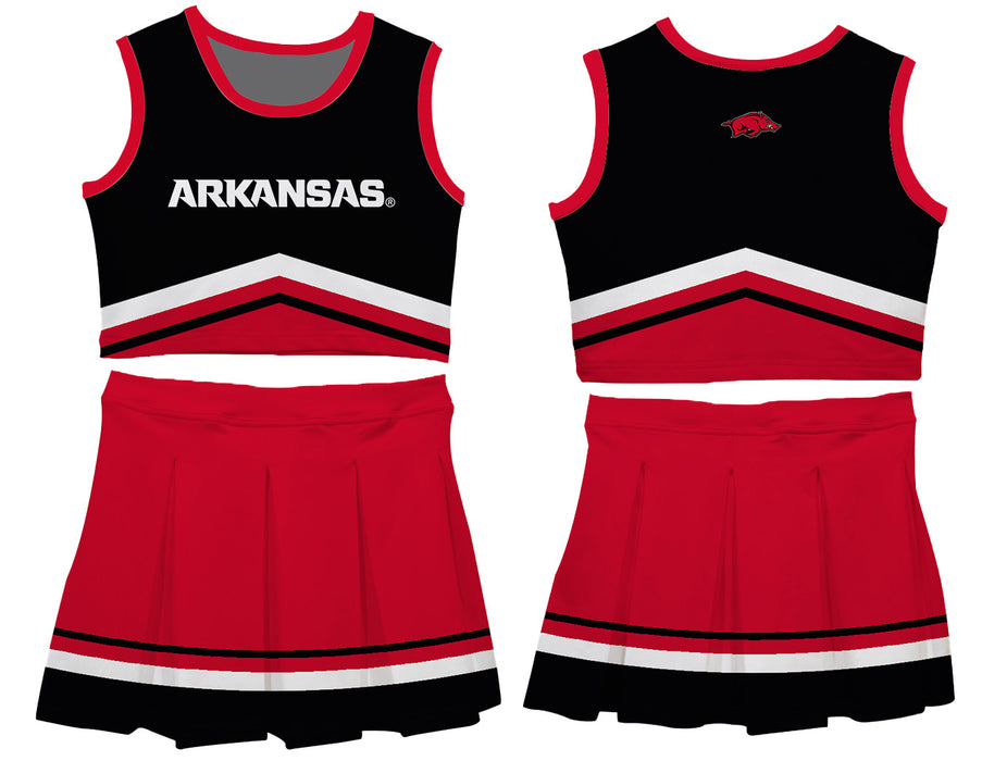 Arkansas Razorbacks Vive La Fete Game Day Black and Red Sleeveless Chearleader Set - Vive La Fête - Online Apparel Store