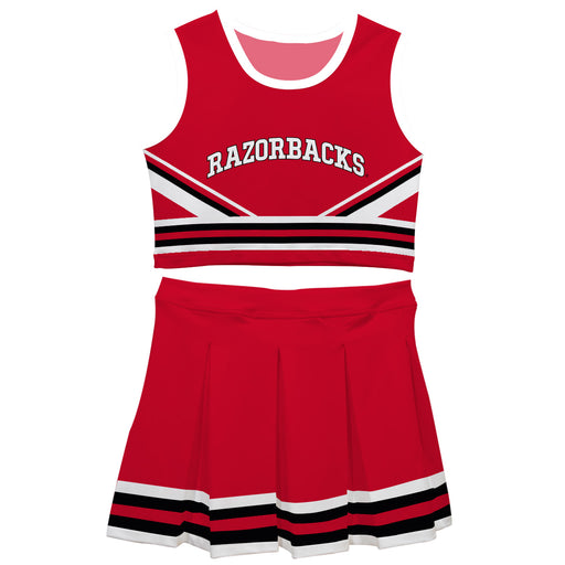 Arkansas Razorbacks Vive La Fete Game Day Red Sleeveless Chearleader Set