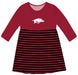 Arkansas Razorbacks Vive La Fete Girls Game Day Long Sleeve Red Stripe on Skirt - Vive La Fête - Online Apparel Store