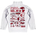 Arkansas Razorbacks Hand Sketched Vive La Fete Impressions Artwork White Boys Quarter Zip Pullover V1 - Vive La Fête - Online Apparel Store