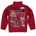 Arkansas Razorbacks Hand Sketched Vive La Fete Impressions Artwork Cardinal Boys Quarter Zip Pullover V1 - Vive La Fête - Online Apparel Store