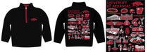 Arkansas Razorbacks Hand Sketched Vive La Fete Impressions Artwork  Black Boys Quarter Zip Pullover V1 - Vive La Fête - Online Apparel Store