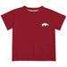 Arkansas Razorbacks Vive La Fete Impressions Artwork Boys Red Short Sleeve Tee Shirt V1