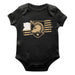 US Military ARMY Black Knights Vive La Fete Infant Game Day Black Short Sleeve Bodysuit