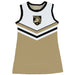 US Military ARMY Black Knights Sleeveless Cheerleader A Line Dress White and Gold