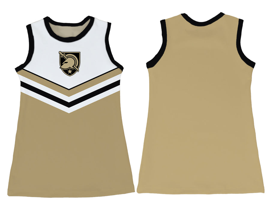 US Military ARMY Black Knights Sleeveless Cheerleader A Line Dress White and Gold