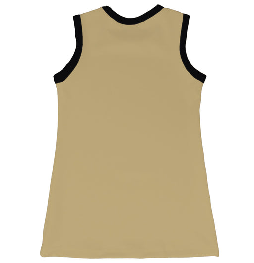 US Military ARMY Black Knights Sleeveless Cheerleader A Line Dress Black and Gold - Vive La Fête - Online Apparel Store