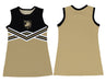US Military ARMY Black Knights Sleeveless Cheerleader A Line Dress Black and Gold - Vive La Fête - Online Apparel Store