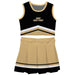 US Military ARMY Black Knights Vive La Fete Game Day Black and Gold Sleeveless Chearleader Set