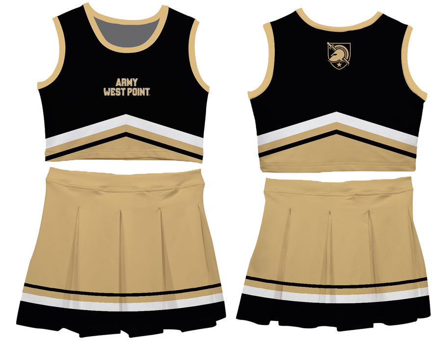 US Military ARMY Black Knights Vive La Fete Game Day Black and Gold Sleeveless Chearleader Set - Vive La Fête - Online Apparel Store