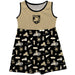 Army Black Knights Sleeveless Tank Dress Girls Gold & Black Repeat Print Hand Sketched Vive La Fete Impressions