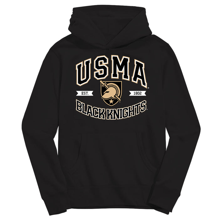 US Military ARMY Black Knights Vive La Fete Black Cotton Youth Hoodie