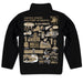 US Military ARMY Black Knights Hand Sketched Vive La Fete Impressions Artwork Black BoysQuarter Zip Pullover V1 - Vive La Fête - Online Apparel Store