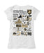 US Military ARMY Black Knights Hand Sketched Vive La Fete Impressions Artwork White Girls Cotton Short Sleeve Tee - Vive La Fête - Online Apparel Store