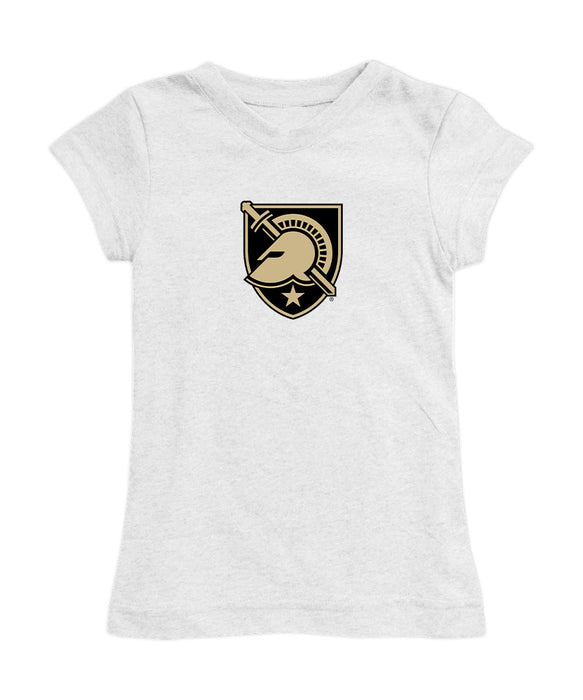 US Military ARMY Black Knights Girl´s Fitted Cotton T-shirt White