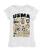 US Military ARMY Black Knights Girl´s Fitted Cotton T-shirt White