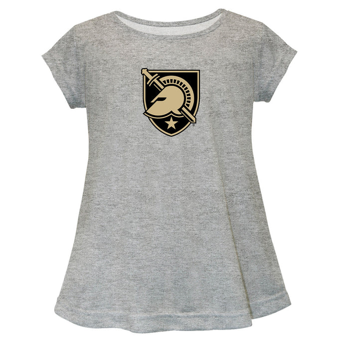 US Military ARMY Black Knights Short Sleeve Youth Cotton Top Grey