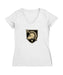 US Military ARMY Black Knights Women's V-neck Fitted Cotton T-Shirt White