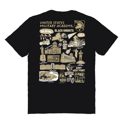 US Military ARMY Black Knights Vive La Fete Impressions Artwork Womens Cotton Tshirt - Vive La Fête - Online Apparel Store