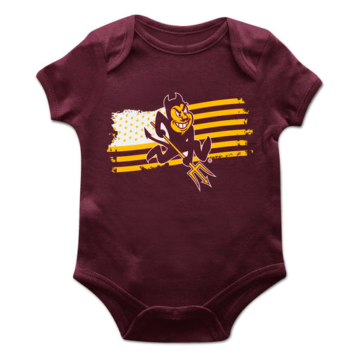 Arizona State Sun Devils Vive La Fete Infant Game Day Maroon Short Sleeve Bodysuit