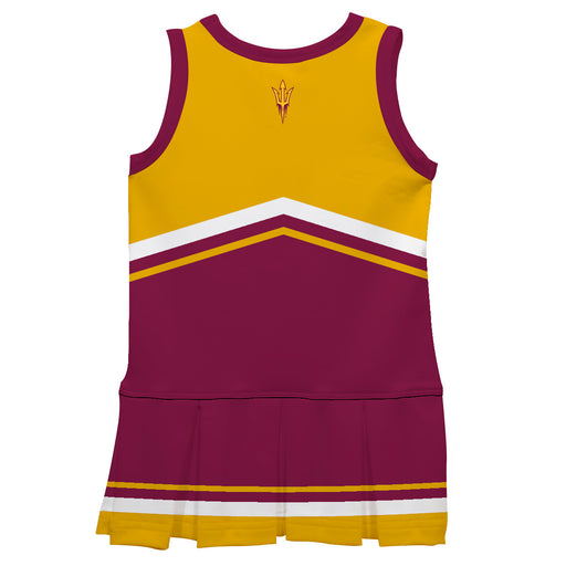Arizona State Sun Devils Vive La Fete Game Day Gold and Maroon Sleeveless Chearleader Dress - Vive La Fête - Online Apparel Store