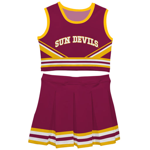 Arizona State Sun Devils Vive La Fete Game Day Maroon Sleeveless Chearleader Set
