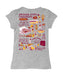 Arizona State Sun Devils Hand Sketched Vive La Fete Impressions Artwork Grey Girls Cotton Short Sleeve Tee - Vive La Fête - Online Apparel Store