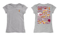 Arizona State Sun Devils Hand Sketched Vive La Fete Impressions Artwork Grey Girls Cotton Short Sleeve Tee - Vive La Fête - Online Apparel Store