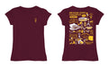 Arizona State Sun Devils Hand Sketched Vive La Fete Impressions Artwork Maroon Girls Cotton Short Sleeve Tee - Vive La Fête - Online Apparel Store