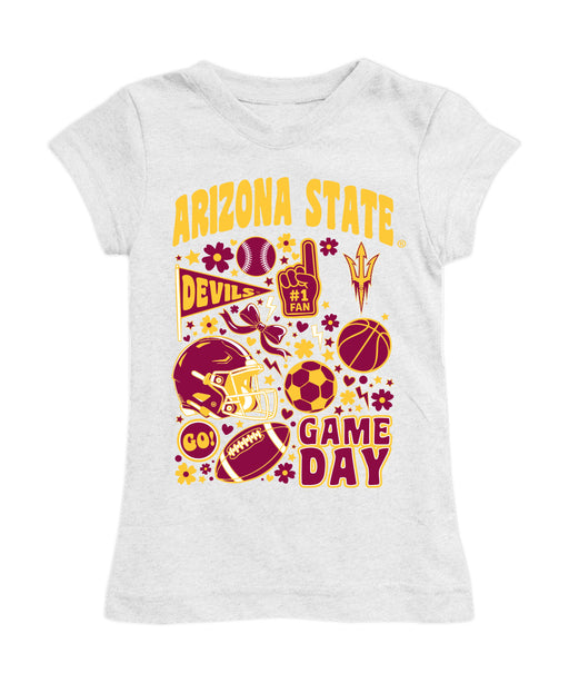 Arizona State Sun Devils Girl´s Fitted Cotton T-shirt White