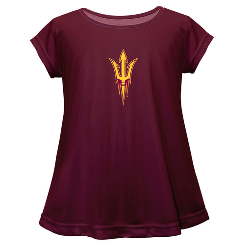 Arizona State Sun Devils Short Sleeve Youth Cotton Top Maroon