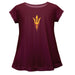 Arizona State Sun Devils Short Sleeve Youth Cotton Top Maroon