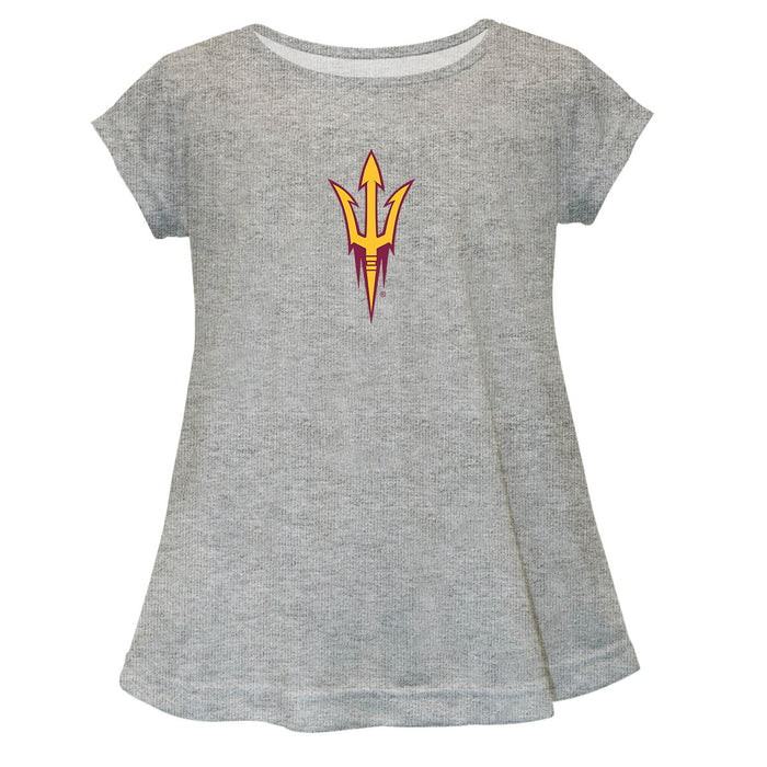 Arizona State Sun Devils Short Sleeve Youth Cotton Top Grey