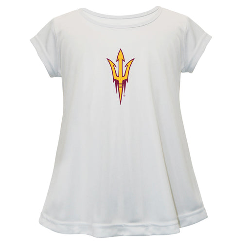 Arizona State Sun Devils Short Sleeve Youth Cotton Top White