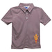 Arizona State Sun Devils Stripes Short Sleeve Polo Box Shirt Maroon