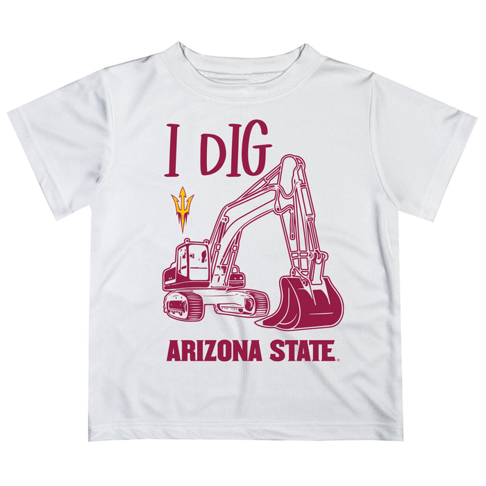 Arizona State Sun Devils Vive La Fete Dinorrific Boys Game Day White Short Sleeve Tee